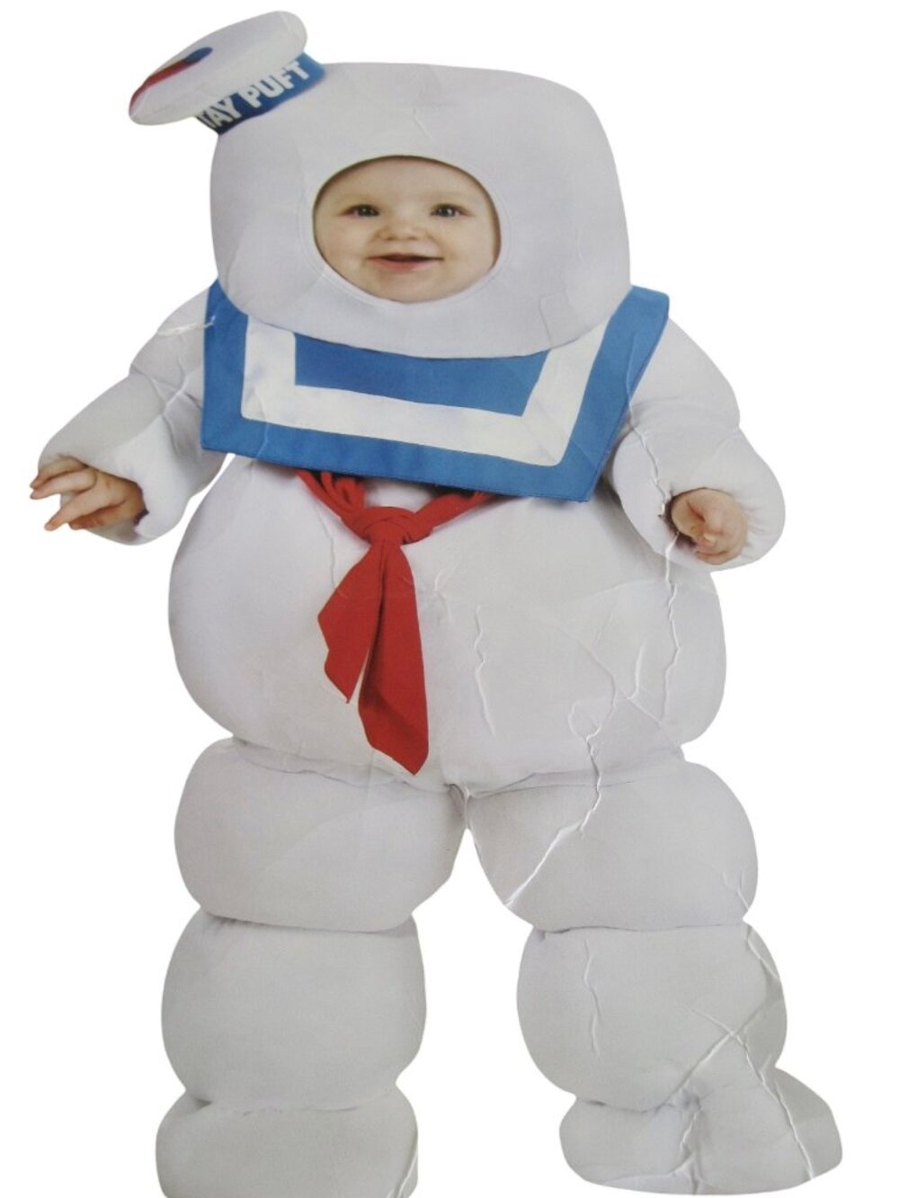 STAY PUFT Ghostbusters Costume w Hat Baby Size 12-18 Mos Marshmallow HALLOWEEN